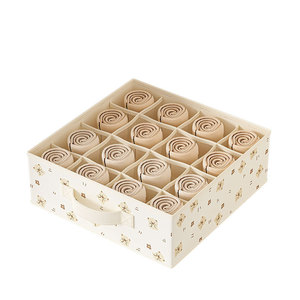 Clothing Organizer Rectangle <b>Foldable</b> Stackable With Compartments For Socks Bra Underwear Drawer Style Storage <b>Box</b> - Product Image 5