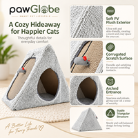 Lit pour chat en forme de sandwich pour chatons et chats adultes, usage intérieur, vente en gros, vente au détail, OEM, ODM, marque privée, fournisseurs d'articles pour animaux de compagnie, PawGlobe