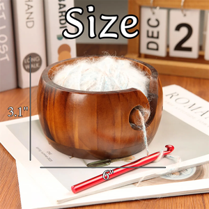 Elegante Tazón de Madera Hecho a Mano para Hilos, Diseño Personalizado para Proyectos de Tejido, Organización del Hogar, Ecológico - Product Image 3