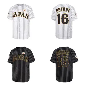 Men's Ohtani #16 Japan Hip Hop Short Sleeves Baseball Jerseys Stitched Size S-XXXL