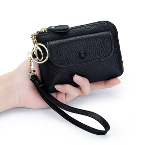 Monedero de Cuero Genuino para Mujer, Gran Capacidad, Portátil, Bolsa para Guardar Monedas, Delgado, Multifuncional, Mini Bolso de Mano - Product Image 2