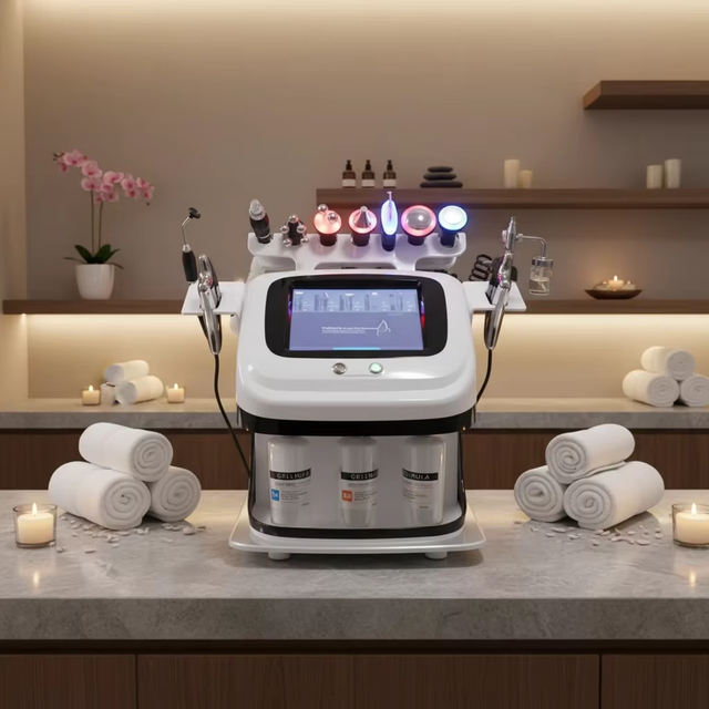 10 in 1 Professional Facial Equipment Platform Designed with Expanded Handle Configuration for Comprehensive Cosmetic Use