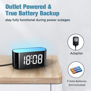 Nouvelle Arrivée Réveil Numérique Moderne avec Affichage Réglable de la Luminosité, Température, Date, Heure et Calendrier pour Chevet, Bureau et Chambre - Product Image 4