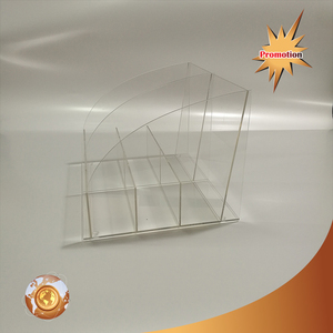 Soporte de escritorio para revistas A4 perspex transparente personalizado soporte de acrílico para folletos estante de exhibición de folletos - Product Image 6