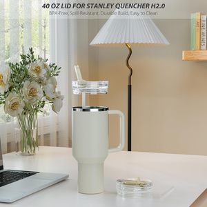 Coperchio in paglia da 40 Oz per Stanley Tumbler, borraccia termica da viaggio, materiale per alimenti senza BPA, design minimalista - Product Image 3