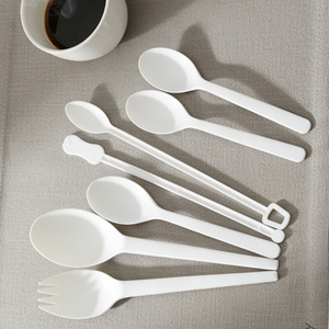 Cuchara-Tenedor Desechable Greenday, Biodegradable, de CPLA, para Postres, Frutas, Helados, Fiestas, Restaurantes, Café, Palillo para Mezclar - Product Image 4