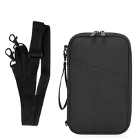 Portefeuille de voyage portable avec logo personnalisé en gros léger et étanche organisateur de cartes de crédit étui porte-passeport familial RFID