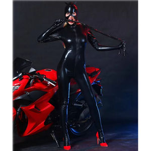 Combinaison en <span class=keywords><strong>latex</strong></span> pour femme, effet cuir, style wetlook, extensible, en PVC, lingerie, costume fétichiste gay, sexy et érotique - Product Image 3