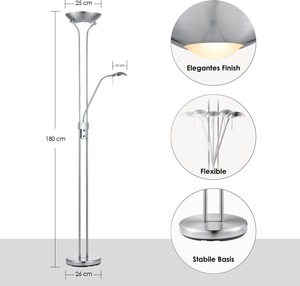 Hot Mặt hàng bán hàng thiết kế phổ biến Nordic Đèn sàn thủy tinh Đèn sàn kim loại Đèn sàn cho phòng khách - Product Image 4