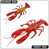 Homard artificiel de 48 cm, imitation de crabe réaliste, avec certification CE, modèle de homard pour cadeau d'enfant, décoration de la maison