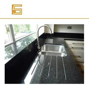 indian Wholesale natural material black galaxy granite