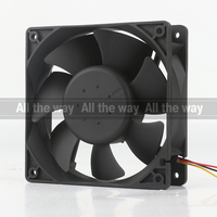 Delta 5V 24V 48V DC 12V 0.90A AC EC 12038 120x120x38MM 12CM 3 fils Volume d'air élevé Violent Dual Ball AFB1212VHE-F00 Ventilateur de refroidissement