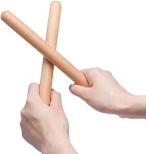 Paquete de 32 Claves de madera dura Natural de 8 pulgadas, instrumentos de percusión Musical, palos Lummi de ritmo para estudiantes músicos - Product Image 4