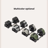 Ensemble d'haltères de fitness à domicile avec incrément de 1kg, réglable rapidement, chromé, 20kg ~ 36kg
