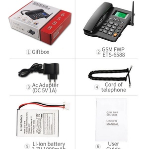 โทรศัพท์ตั้งโต๊ะไร้สาย GSM แบบ 2 ซิม พร้อมวิทยุ CE/FM รุ่น 6588 Etross GSM FWP - Product Image 4