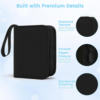 Classeur de cartes à collectionner personnalisé avec impression, 1 pochette, mini classeur noir avec pochettes amovibles pour 80 cartes