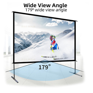 Pantalla de Proyección Portátil Plegable Rápida para Exteriores Yinzam 179 °   Pantallas de Proyección Gran Angular de 150 Pulgadas 4:3/16:9, Pantalla de Cine Plegable Rápida - Product Image 4