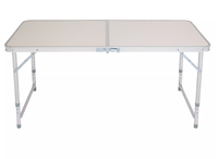 Table de pique-nique pliante Tuoye en aluminium, réglable en hauteur, avec poignée de transport facile, pour camping et usage polyvalent, design moderne
