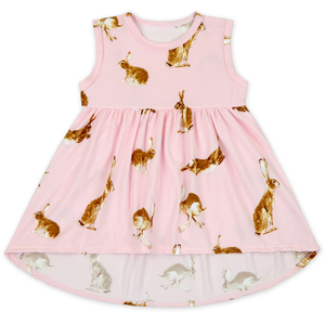 Vestido Personalizado Bonny Print sin Mangas para Niña, Vestido Elegante sin Mangas para Niñas, Vestido Infantil para Pascua - Product Image 4