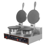 Machine à gaufres semi-automatique électrique commerciale pour cornets de crème glacée et rouleaux d'œufs