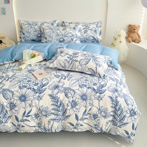 Chất Lượng Cao 4Pcs Lá Cây In Sang Trọng Bộ Đồ Giường Đặt Mềm Mại Thoải Mái Vua Duvet Bìa Cho Tất Cả Các Mùa Nhà & Khách Sạn Sử Dụng - Product Image 2
