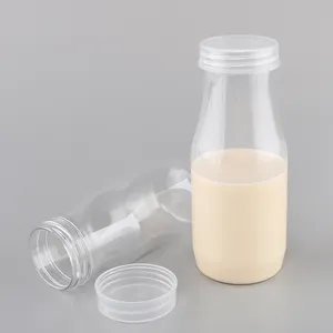 Penang malaysia cheap beverage packing pet jar plastic water bottle design milk bottle clear container 100ml 200ml 300ml