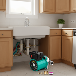 Bomba de Circulación de Agua Caliente Vevor, 93W, 110V, Arranque Automático, Control de 3 Velocidades, Accesorios de Latón, Acero Inoxidable - Product Image 2