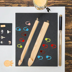 Crochet en bois coloré simple, marqueurs de mailles pour le tricot, ensemble de crochets pour métier à tisser - Pratique - Product Image 3