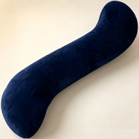 Oreiller corporel en peluche lavable en forme de S, antibactérien, absorbant l'humidité, oreiller de câlin
