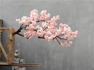 Cây lộn ngược nhân tạo, cây thông, Cây mận và hoa anh đào giả treo tường chi nhánh cho cửa sổ trong nhà hiển thị trang trí - Product Image 6