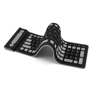 Faltbare tragbare wasserdichte USB-Tastatur Silikon-Tastatur Desktop Home Computer Office Travel Leichte Tastatur