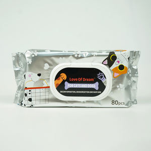 Lot de 80 lingettes pour animaux de compagnie en vrac, 50 g/m², gaufrées en perles, 18x20 cm |   Multi-usages pour les chiens, les chats, les oreilles, les pattes et le pelage, désodorisant - Product Image 5