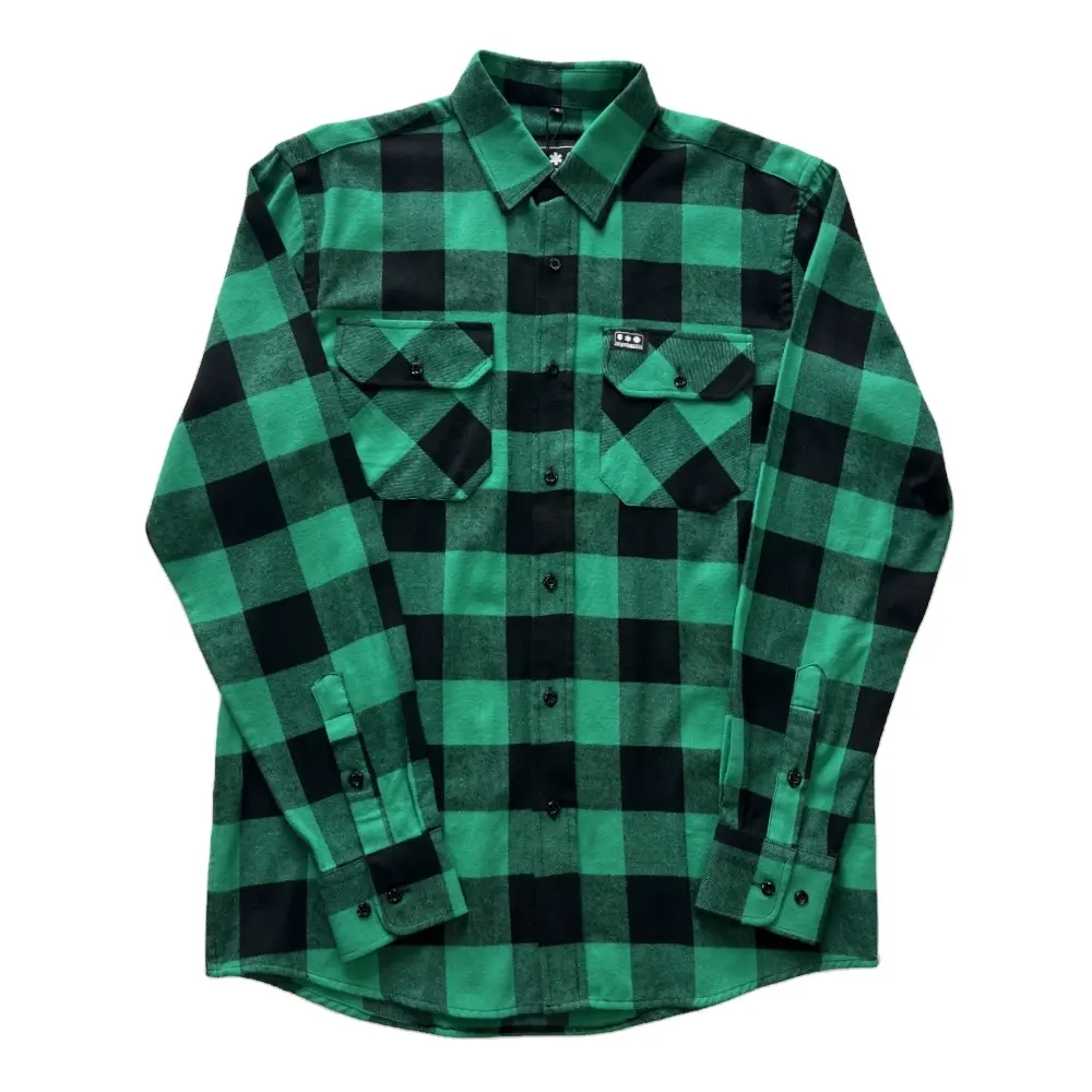 Neueste Mode hochwertige gewebte 100% Baumwolle Männer benutzer definierte Flanell Plaid Check Shirts