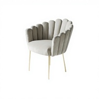 Chaise de salle à manger moderne en velours de luxe pour la maison et l'école, tissu personnalisé, vente en gros