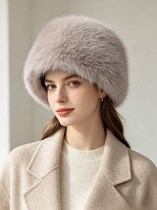 Chapeau d'hiver pour <span class=keywords><strong>femme</strong></span>, nouveau style, épais et chaud, en fausse fourrure, avec cache-oreilles à motif écossais, brodé à la main, style mongol - Product Image 3