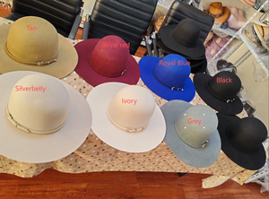 CL8292 venta al por mayor 100% lana australiana ala ancha bloqueada corona abierta fieltro de lana ala grande cuerpo vaquera sombrero sombreros de vaquero - Product Image 2