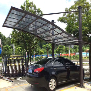 Nouveau style de carport en aluminium gris sur mesure en polycarbonate pour l'extérieur, résistant au vent fort, pour <span class=keywords><strong>2</strong></span> <span class=keywords><strong>voitures</strong></span> - Product Image 6