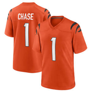 Cinfutbol formaları ti 9 Joe Burrow 1Ja'Marr Chase 5 Stitched dikişli amerikan futbolu oyunu sınırlı jersey-siyah turuncu - Product Image 3