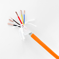 Câble de chaîne de traction servo 4x1.5 + 2x1.0 Câble d'alimentation du moteur 8 cœurs PVC flexible Câbles servo
