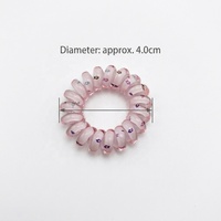 Lot de 100 élastiques à cheveux en spirale de 4 cm à motif floral, style fil téléphonique, accessoires de mode pour cheveux