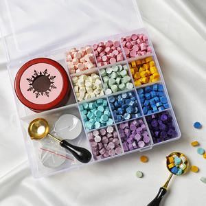 Ensemble de cire à cacheter avec granulés de cire, outils de tamponnage et boîte de rangement pour la création de journaux en papier et les travaux manuels - Product Image 2
