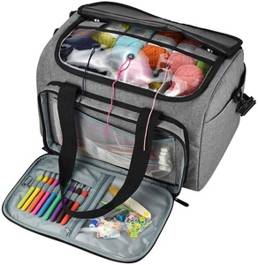 YB-A401 hand Crochet Tote Bag Knitting Bags and Totes Organizer Large Knitting Project Bag for Carrying Skein of Yarn