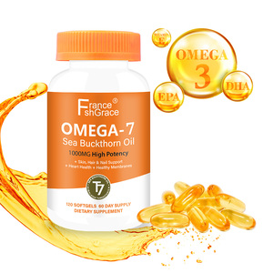 Fabricante de Suplementos Nutracéuticos Omega 7, Aceite de Espino Amarillo para Apoyar la Salud de la Piel y las Uñas, Omega 7 en Cápsulas Blandas - Product Image 1