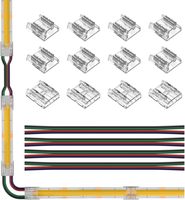 Accessoires Câble d'alimentation IP20 IP67 6mm 8mm 10mm Adaptateur de prise de fil sans soudure 2 3 4 5 Pin Led Strip Light Connector for Led
