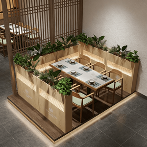 Separador de Plantas de Madera Personalizable con Logotipo para Colocar en las Separaciones de Plantas de Restaurantes y Cafeterías que Brindan Privacidad - Product Image 2