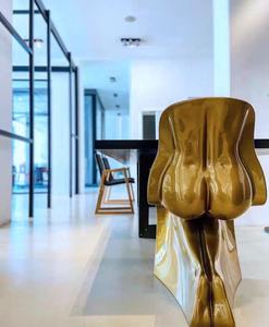 MEIJIA-Silla con forma de cuerpo de plástico reforzado con fibra de vidrio, silla sencilla de diseño con muebles modernos - Product Image 2