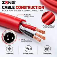Câble de microphone XLR 3 broches mâle-femelle ZOGUO, blindé, audio équilibré, gaine PVC, 1m
