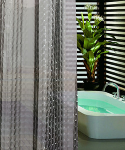 Clair, 180x180 3D Conception Résistance À L'<span class=keywords><strong>eau</strong></span> Sac Douche Rideau Salle De Bain Imperméable Tissu <span class=keywords><strong>EVA</strong></span> Rideaux - Product Image 2