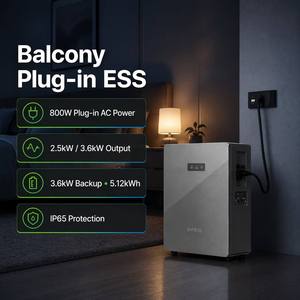 Batería de Almacenamiento de Energía Doméstica Enchufable de 5.12kWh Dyness Aquavolt 8000 Ciclos con Control por IA y Entrada de CA de 2.5kW - Product Image 3