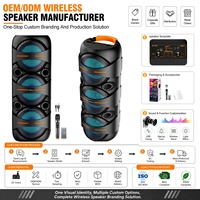 Système de sonorisation PA avec enceinte tour à trois haut-parleurs de 8 pouces, directement du fabricant, avec Bluetooth sans fil, boîte audio 25 W haute puissance, RGB